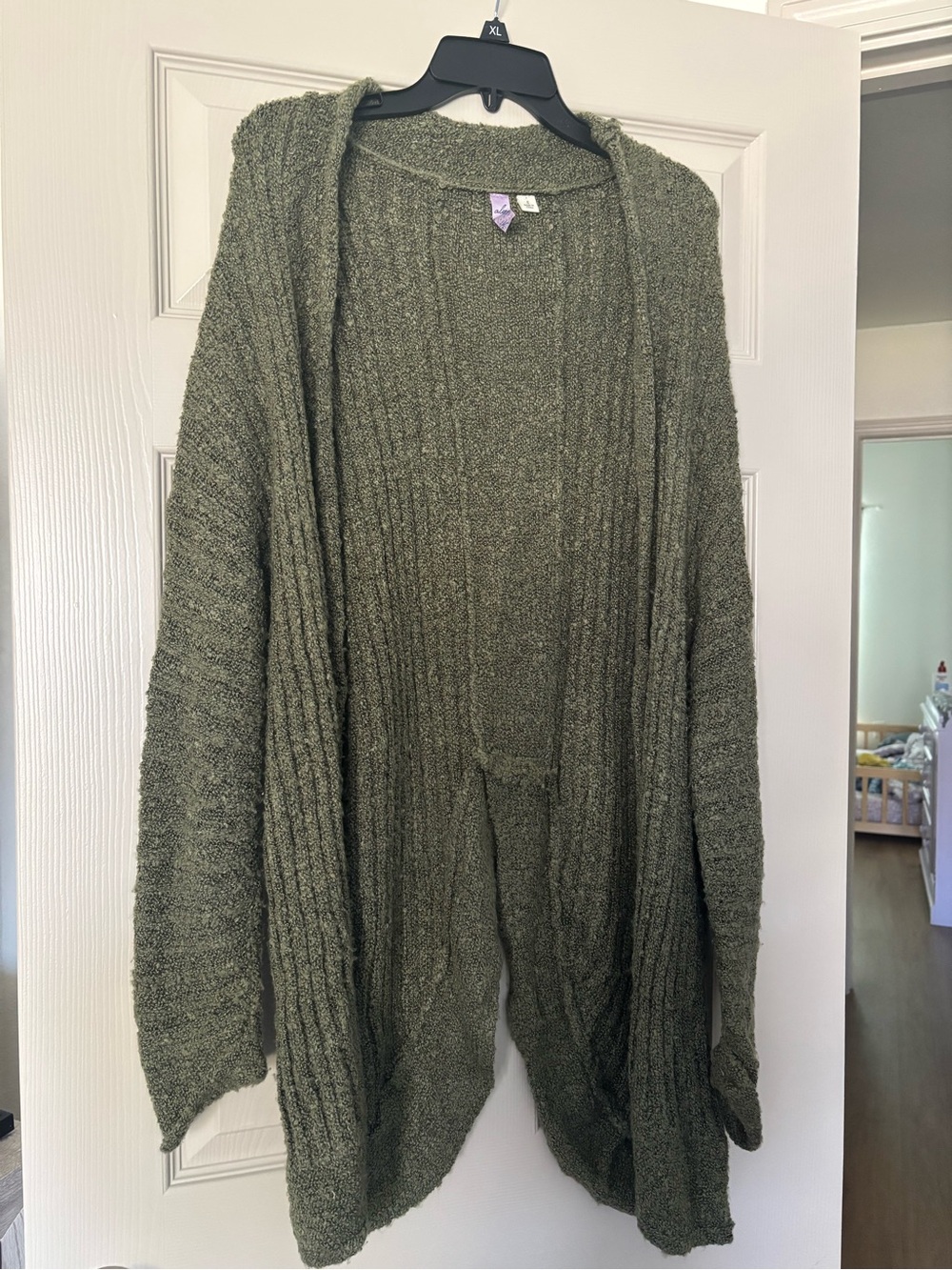 Alyx Olive Green  Open-Front Cardigan